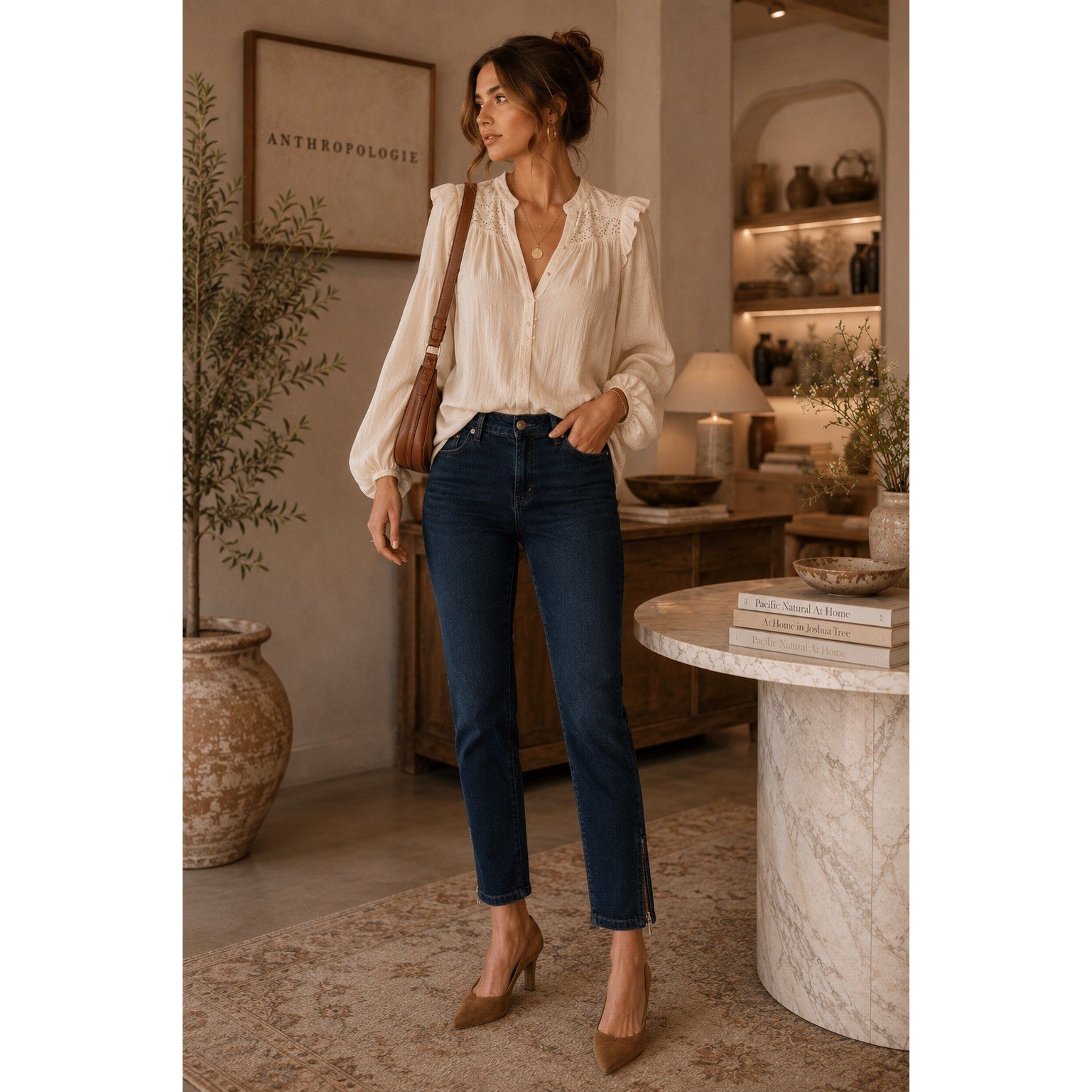 Anthropologie Pilcro And Letterpress Low Rise Straight Jeans Ankle Zip Size 29
